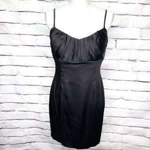 Calvin Klein Midnight Black Ruched Cocktail Dress